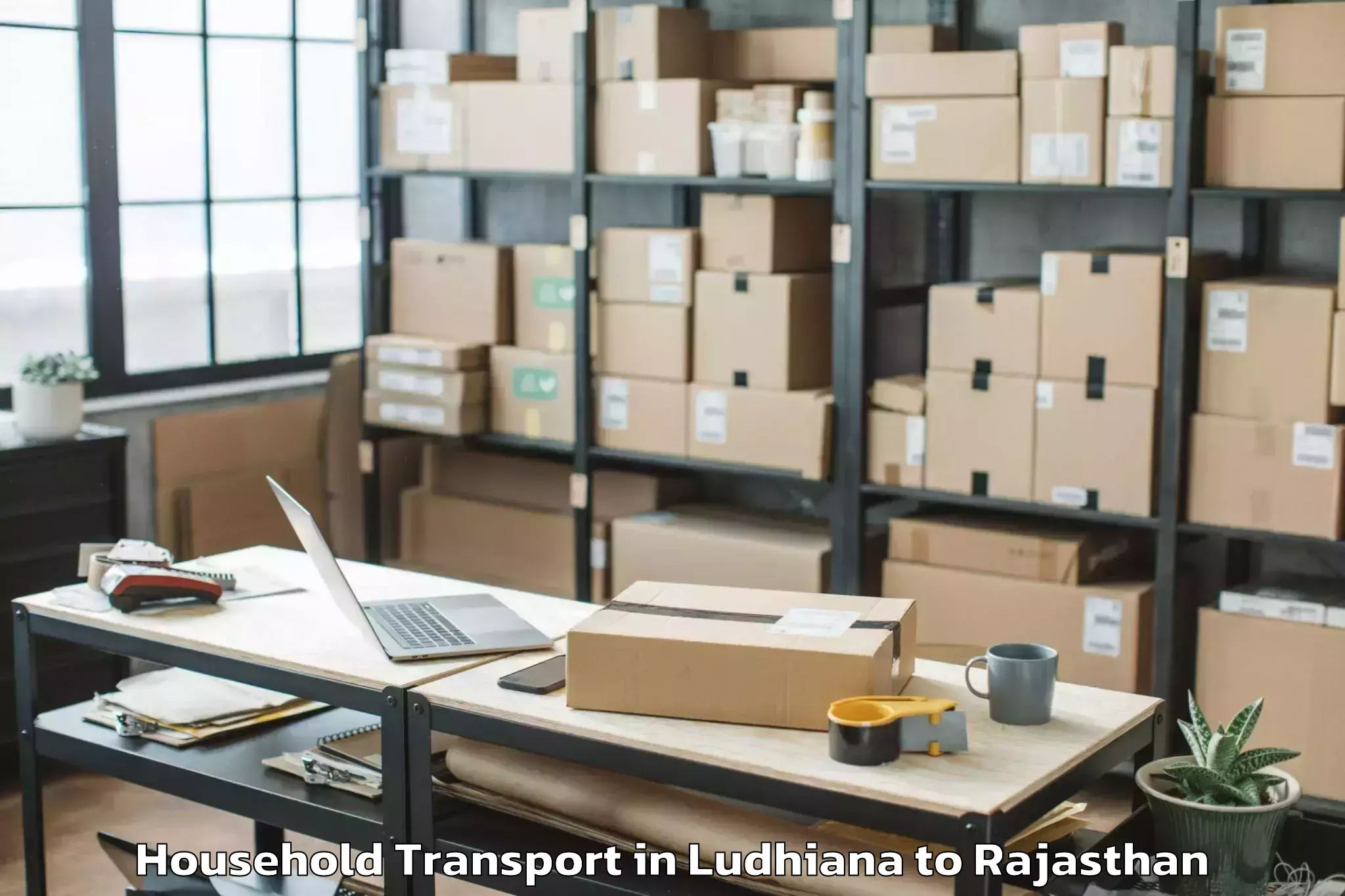 Reliable Ludhiana to Jhunjhunun Household Transport